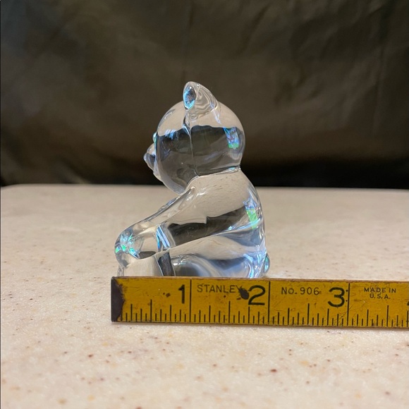 BLOCK Teddy Bear With Heart 24% Lead Crystal Figurine Paperweight Germany - Picture 9 of 9